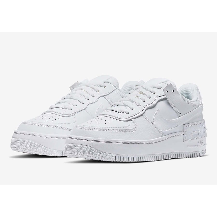 【EAT-SHOE】NIKE W AIR FORCE 1 SHADOW 全白 解構 影子 女鞋 CI0919-100