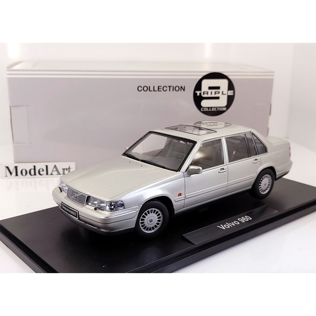 【模型車藝】1/18 Triple9 Volvo 960 Sedan 1996 銀【富豪旗艦房車】