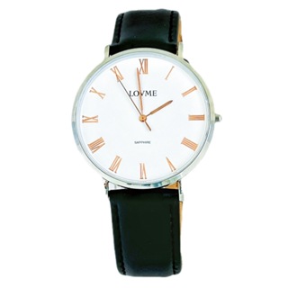 【LOVME】羅馬時刻都會風格真皮腕錶 VL3012M-23-241 41mm 現代鐘錶