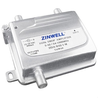 瘋狂買 Zinwell 兆赫 室內自動強波器 放大器 HDA-R42-1-M 被動式反向迴路 鋅合金機殼 突波保護 特價