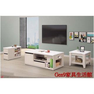 Gen9 傢俱生活館..麥卡羅白榆木4.3尺仿石面大茶几(761)(單只)(木心板)-SB:187-2..臺北地區免運費