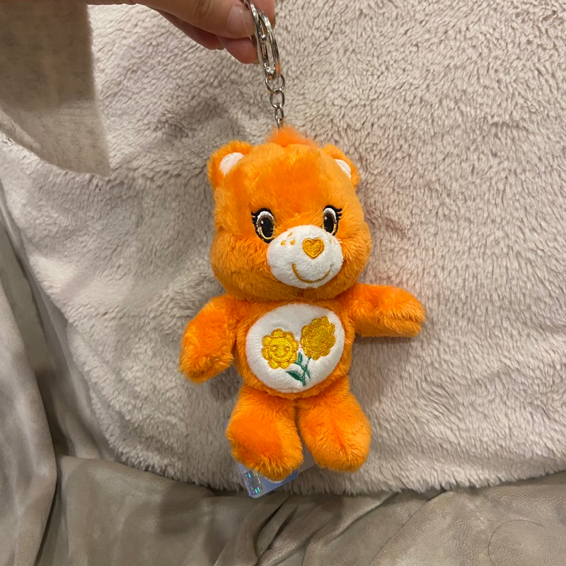 泰國 正版 Care Bears 橘色 向日葵 熊熊 吊飾 娃娃