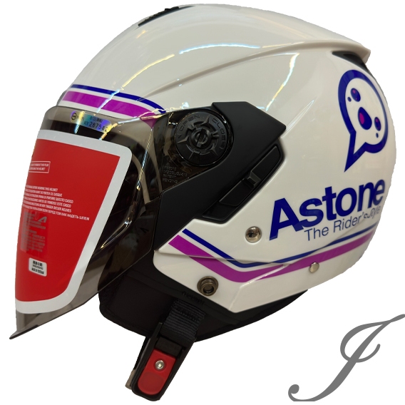 ASTONE RST AQ11 白紫 輕量四分之三 內墨鏡 半罩 安全帽