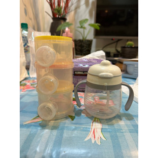 Combi 學習杯+外出奶粉分裝盒