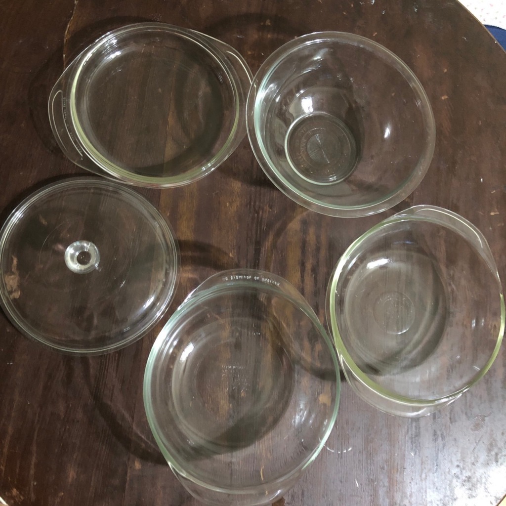 日本製/美國製 康寧 Pyrex 耐熱玻璃 烘烤調理鍋透明玻璃碗 烘焙皿 耐高溫玻璃碗 耐熱  一蓋多用