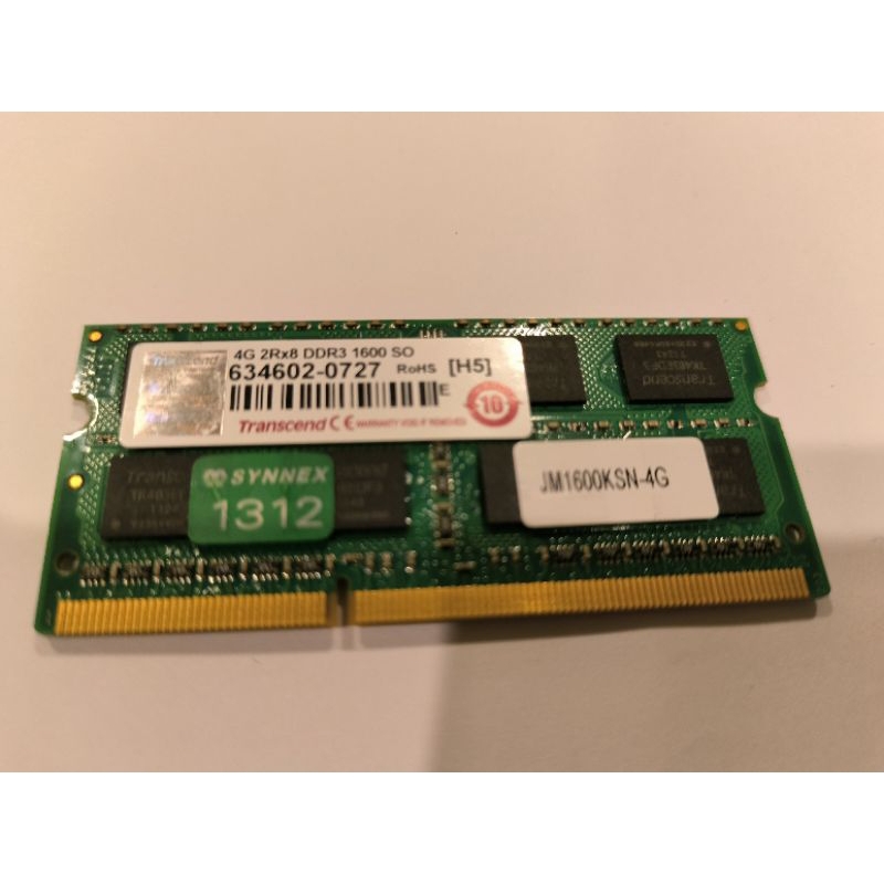 二手良品 創見 transcend 筆電 記憶體 4G DDR3 1600