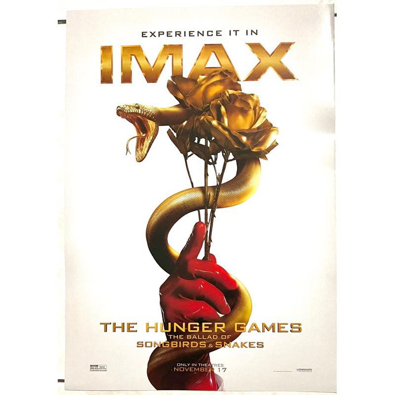 ［IMAX版A3原版海報]《飢餓遊戲：鳴鳥與游蛇之歌》IMAX版A3原版海報