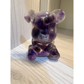 《mini熊～世界》🐻天然紫水晶碎石🐻小熊擺件🐻
