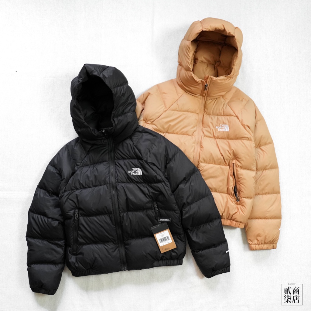 貳柒商店) THE NORTH FACE 女款 黑色 奶茶色 防風 防潑水 連帽 羽絨外套 輕量 NF0A7QVVJK3