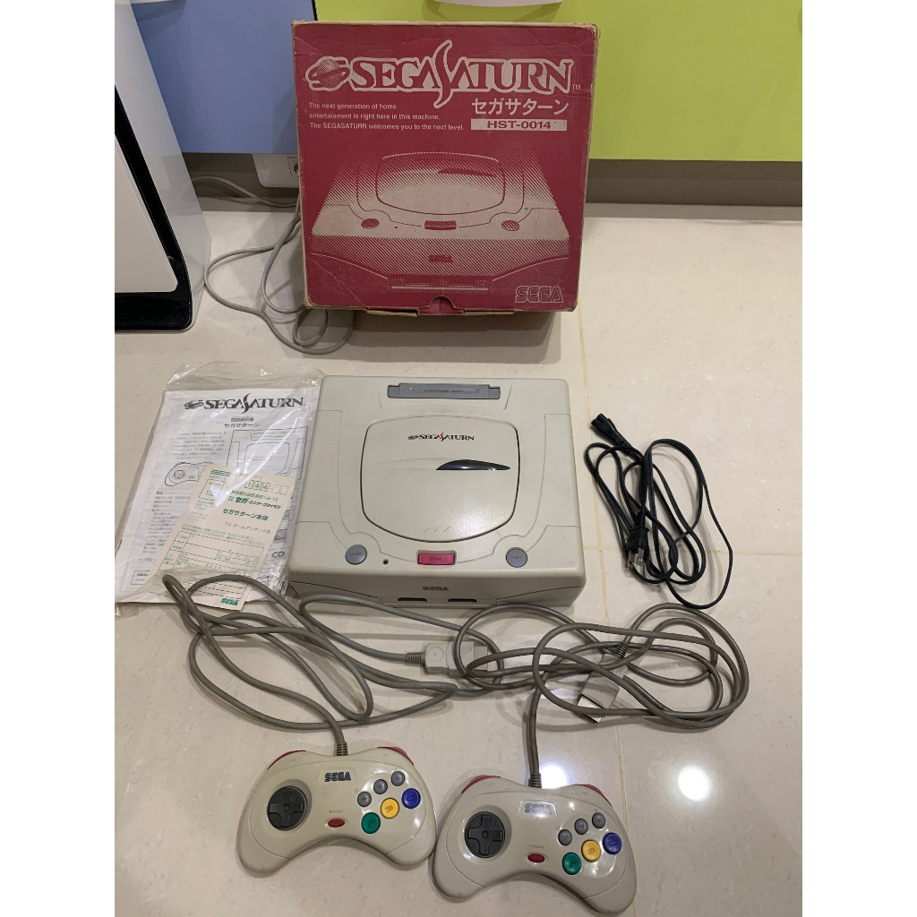 懷舊主機 SEGA saturn HST-3220 日規主機含盒裝