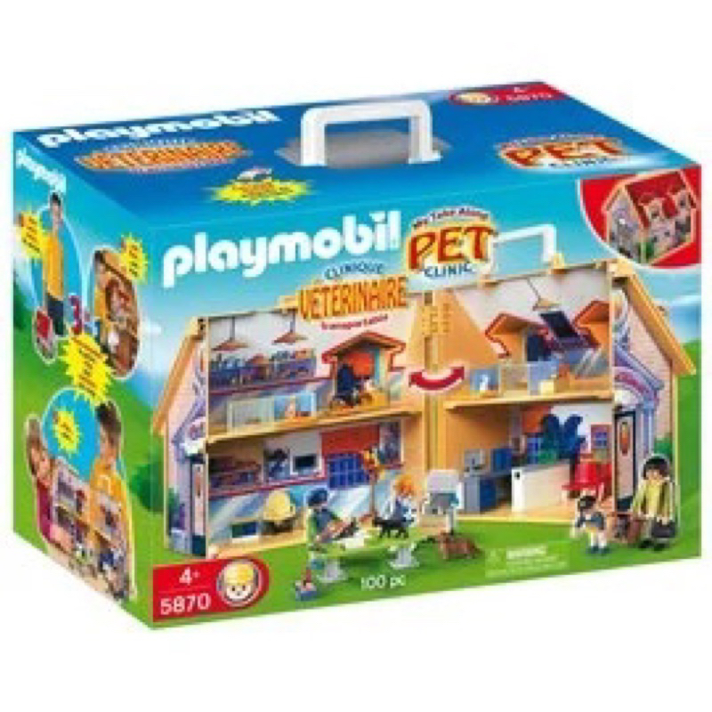 鍾愛一生 德國玩具 Playmobil 摩比 5870 動物醫院