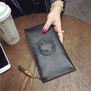 真皮女長夾-皮包-女長夾-時尚超薄真牛皮長夾-皮夾女-皮夾錢包-手拿包-錢包女長夾-超薄錢包-多卡位