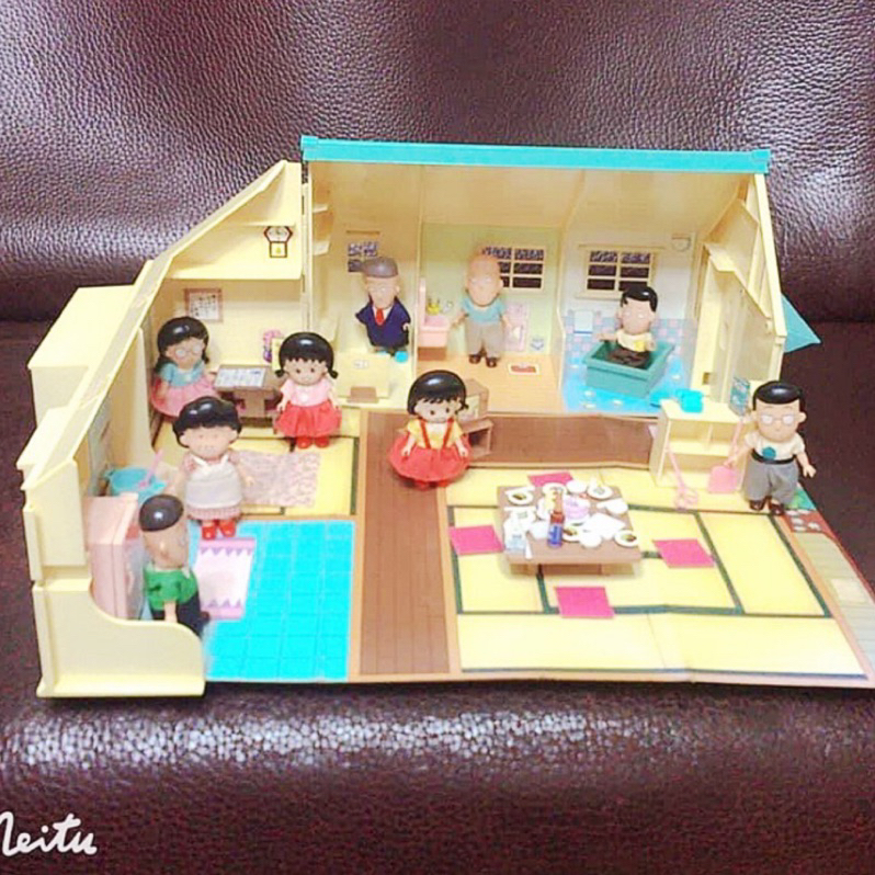 Takara 櫻桃小丸子的家 大全套 附人偶 小丸子 娃娃 公仔 場景 卡通 童年 娃娃屋