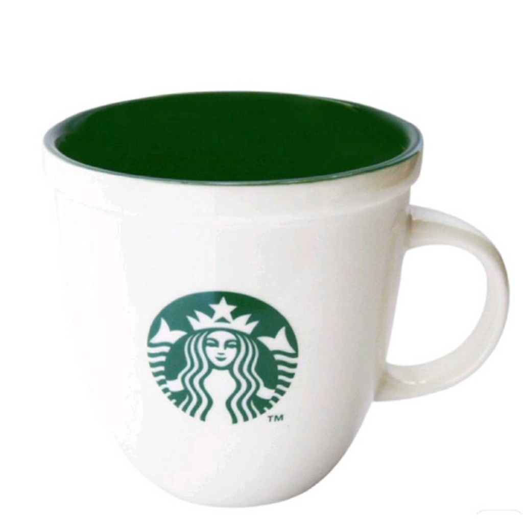 全新 未使用 Starbucks 台灣 星巴克 女神 Logo Abbey 6oz 白色杯 綠底 馬克杯 咖啡杯 水杯