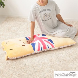 《現貨》日本 正版授權 迪士尼 小熊維尼 維尼 英國風 2way 靠墊 抱枕 睡墊 靠枕 床墊 墊子 坐墊 椅墊