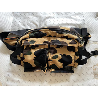 （已售出）BAPE X PORTER 迷彩 側背包 腰包