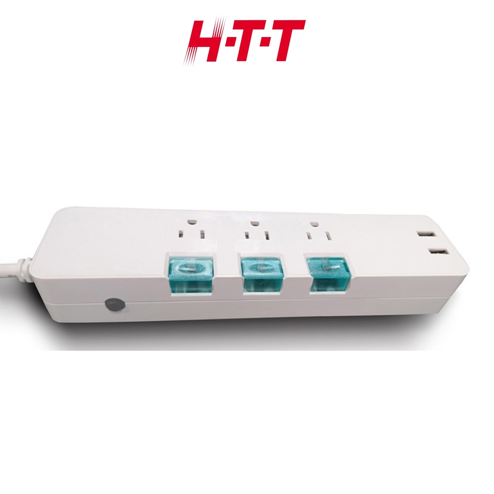 HTT 新幹線 3開3插雙USB防脫落6尺3P延長線 HTT-3336U