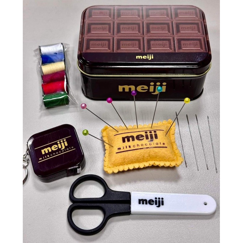 全新免運多件優惠 meiji 明治巧克力 針線盒 明治針線組 交換禮物