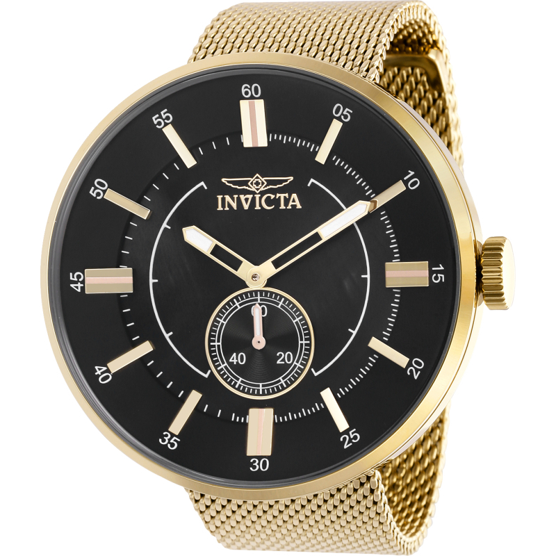 美國 英威塔 INVICTA 39078 復古系列 米蘭錶帶大錶徑 金黑