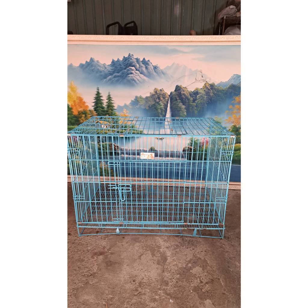 【尚典中古家具】藍色鐵製寵物籠  中古/二手/寵物籠/鐵製寵物籠/藍色寵物籠
