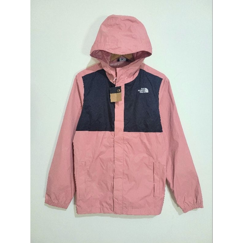 《THE NORTH FACE 北臉》美國帶回全新正品！！Dry Vent乾燥粉色青年版XL號防風防水連帽風衣外套