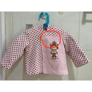 combi 粉色點點浪漫小貴族鈕扣外套80公分