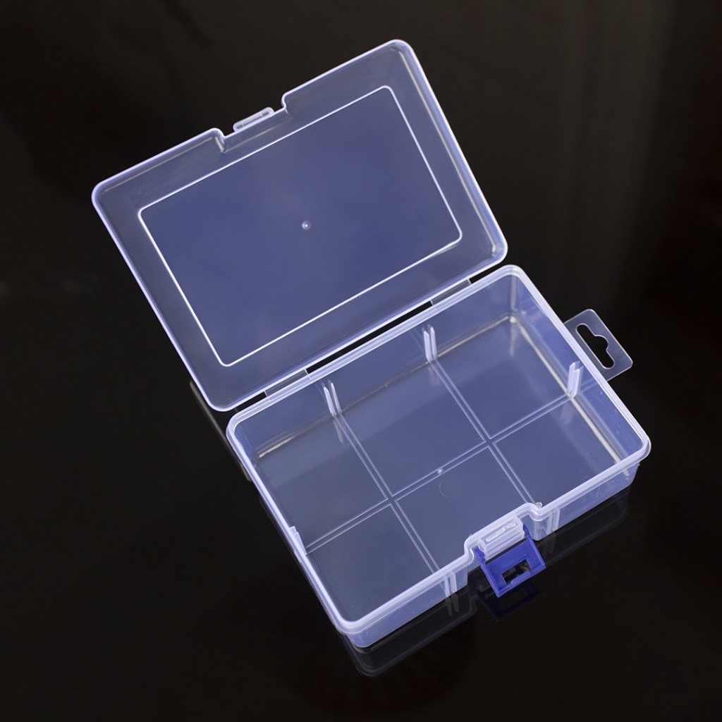 釭杠工具鋪 ◆大6格 空盒 整理元件 有蓋拼圖收納盒 渦輪洗衣機透明塑膠包裝盒