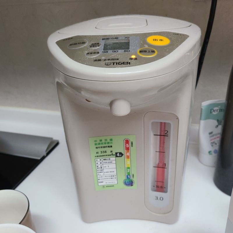 日本製 虎牌tiger熱水瓶3L 型號PDR-S30R可調溫度 省電模式 泡奶 泡茶 泡咖啡 泡麵 煮湯方便