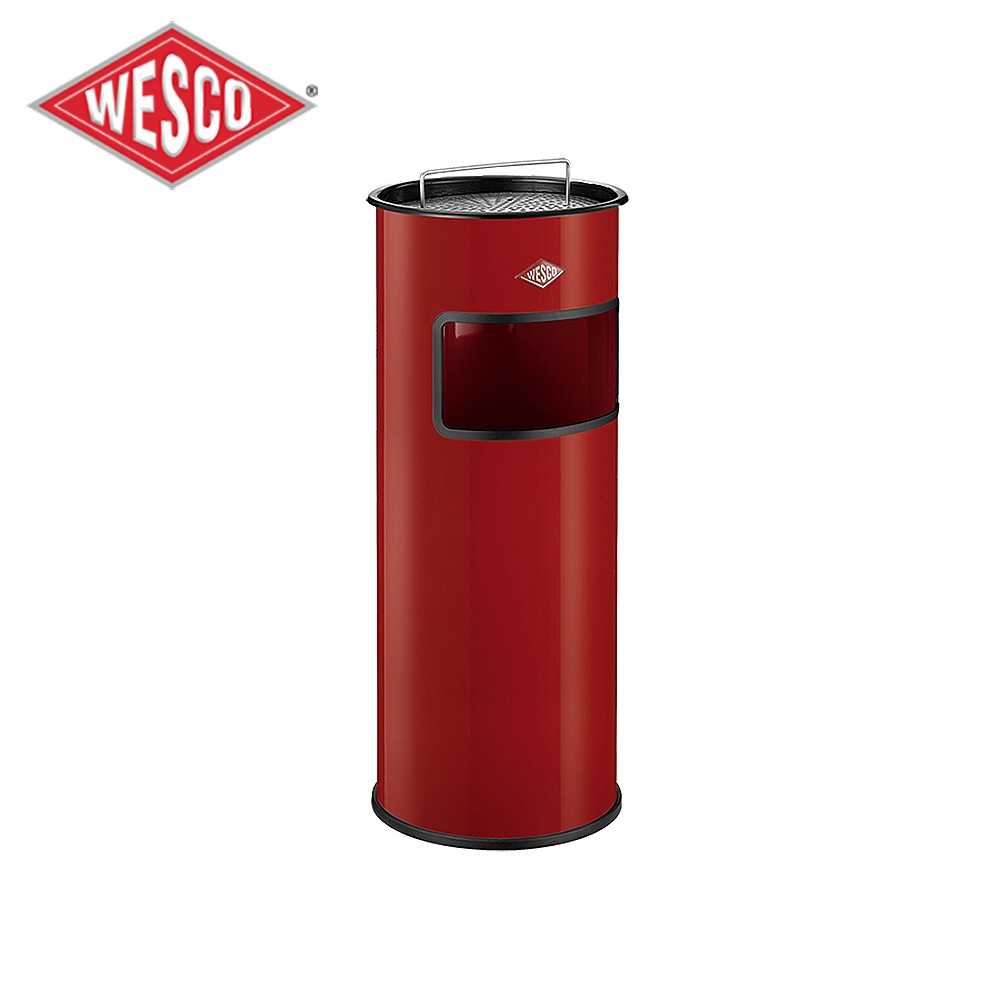 【WESCO】商用菸灰垃圾桶30L-紅