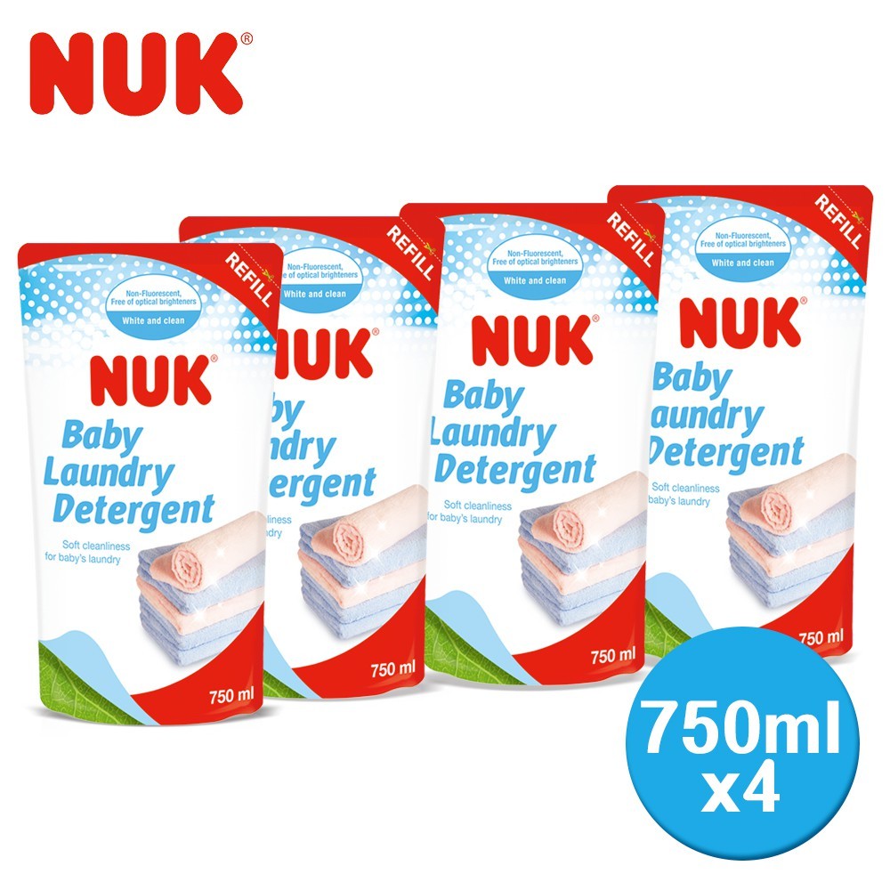 【NUK】 嬰兒洗衣精補充包750ml (1包 / 4包)