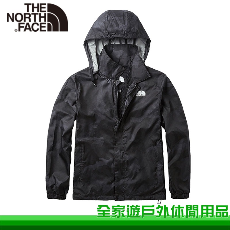【全家遊戶外】The North Face 美國 男 防風外套 黑 3YW9F34 防風 防潑水 輕保暖 風衣 機車外套