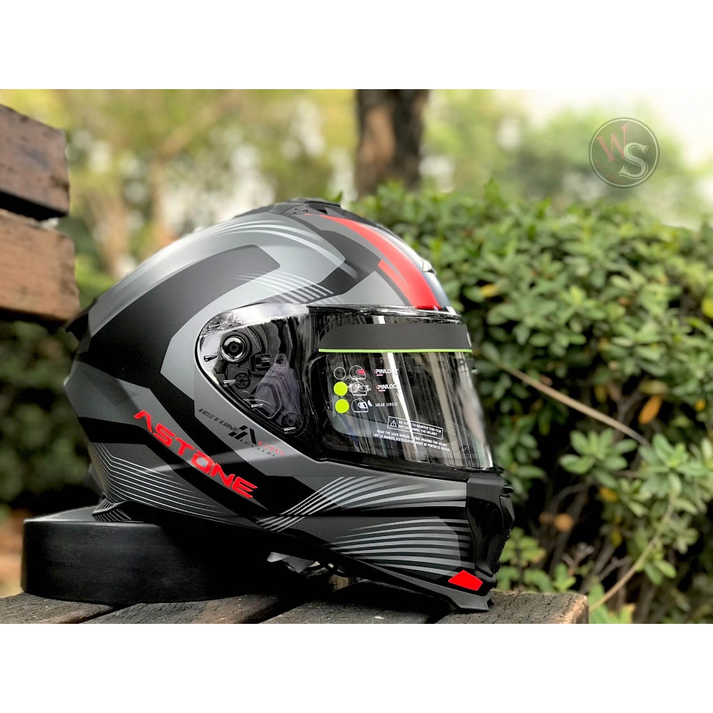 🔥新品上市🔥台南WS騎士用品 Astone GT6 YB3 平黑紅 內墨鏡 耳機槽 全罩式安全帽 雙鏡片 全罩