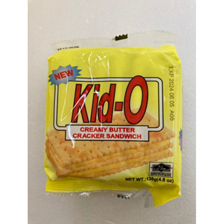 日清 KID-O 奶油 夾心餅 三明治 餅乾 奶油風味/檸檬口味 1包8入 136g 奶素