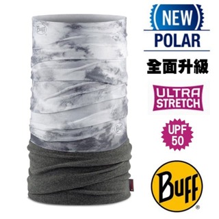 【BUFF】雪白大地》Polar 銀離子除臭防風保暖頭巾 圍脖 刷毛帽 頸圍 登山圍巾 面罩 口罩_130025