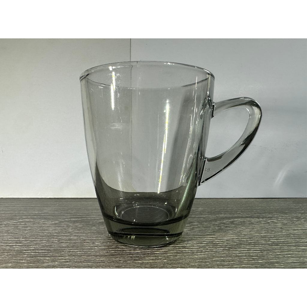 [全新] 透黑質感水杯 有耳玻璃杯 咖啡杯 玻璃杯 水杯