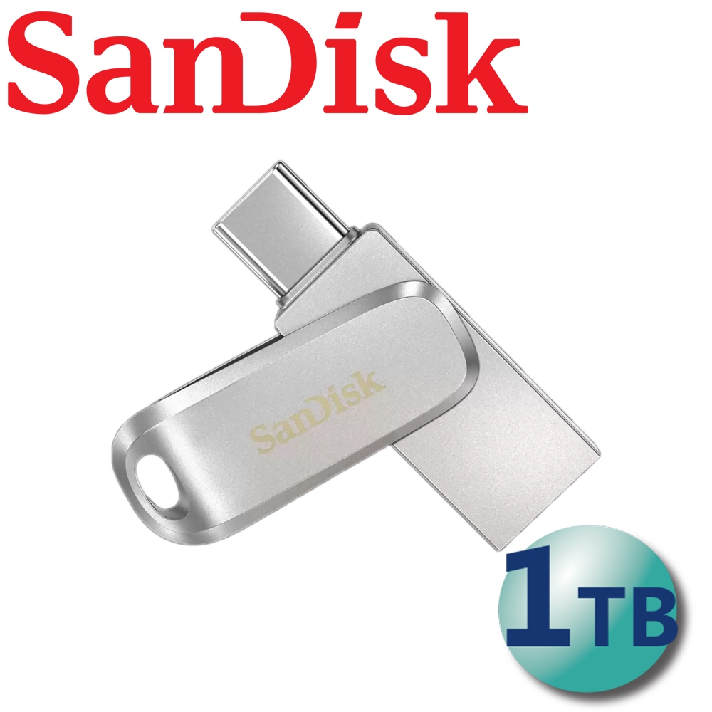 【公司貨】SanDisk 1TB 1T Ultra Luxe TYPE-C OTG USB 3.2 雙用隨身碟