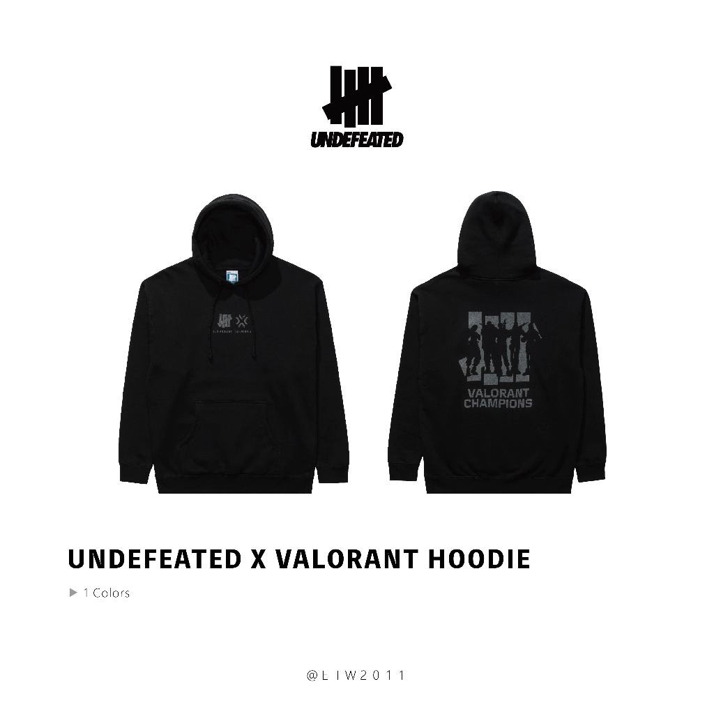 ☆ETW☆【台中店】UNDEFEATED X VALORANT HOODIE 3M 反光 瓦羅蘭 帽T