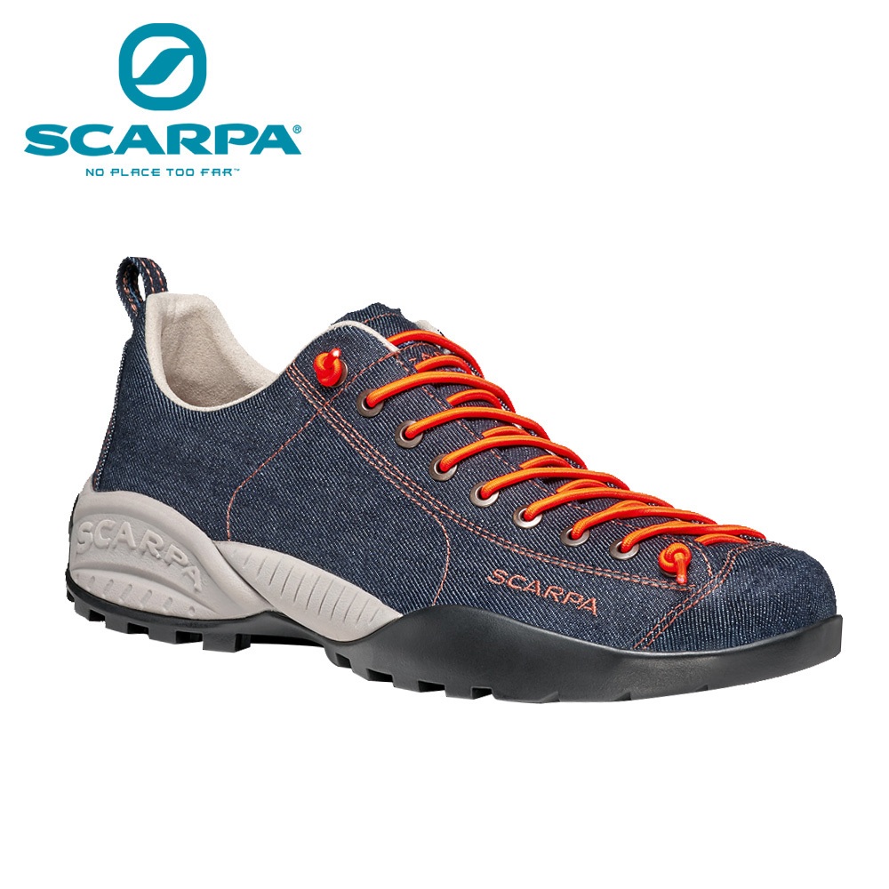 【SCARPA】原廠貨 中性 MOJITO DENIM 低筒登山鞋/郊山鞋/休閒鞋 藍色單寧
