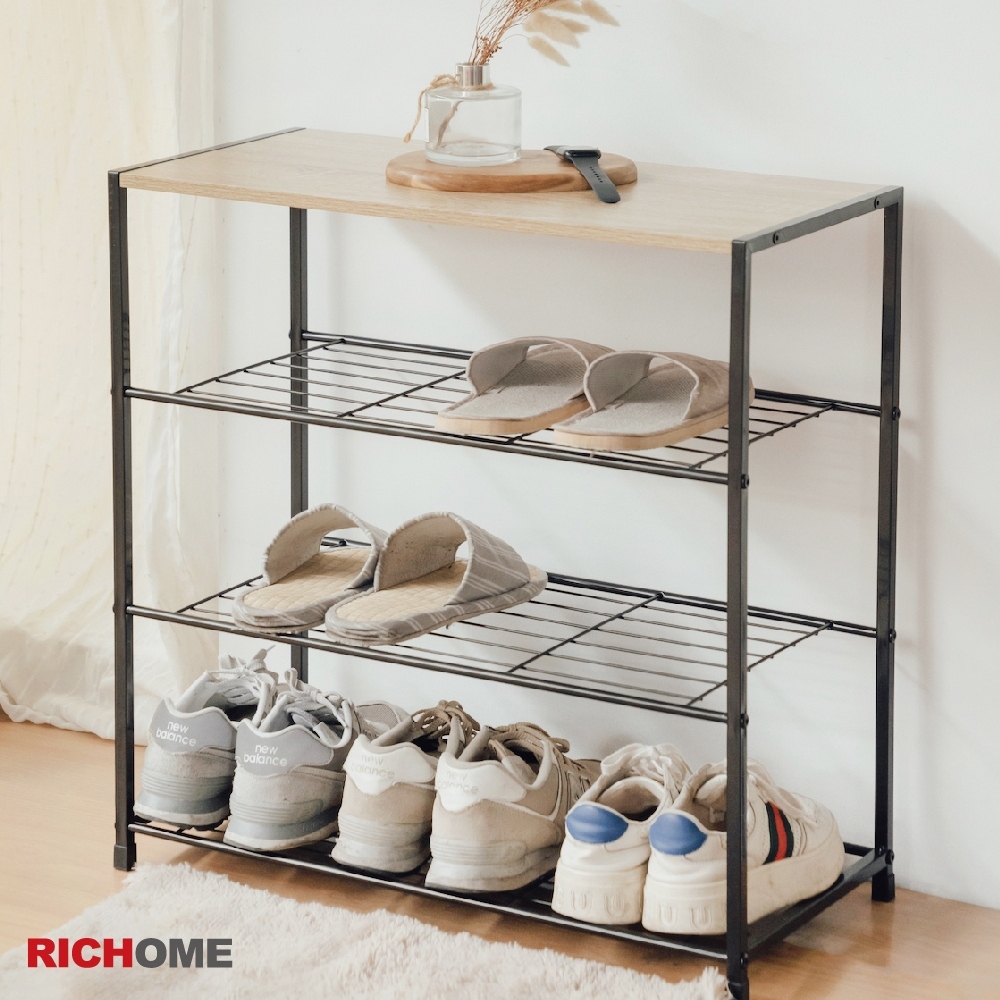 RICHOME   SC224   超值三層鞋架(離地設計)   鞋架   層架    玄關架   置物架