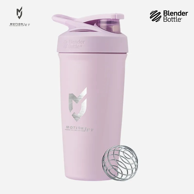 【隨機贈送兩包聯名高蛋白】MJC &amp; Blender Bottle 不鏽鋼聯名水壺 24oz -薰衣草迷霧 (粉紫)