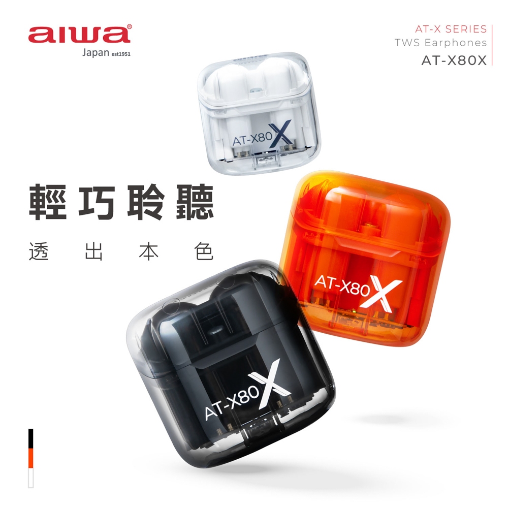 【免運-台灣現貨】【aiwa 日本愛華】真無線藍牙耳機 (AT-X80X)~ENC 環境降噪 半入耳式設計