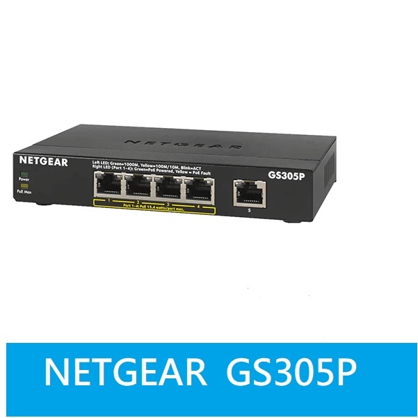 光華門市【附發票公司貨 】Netgear GS305P  PoE*4 GIGA高速 PoE供電交換器