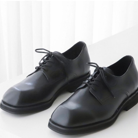 【Metanoia】韓國設計 方頭高底皮鞋