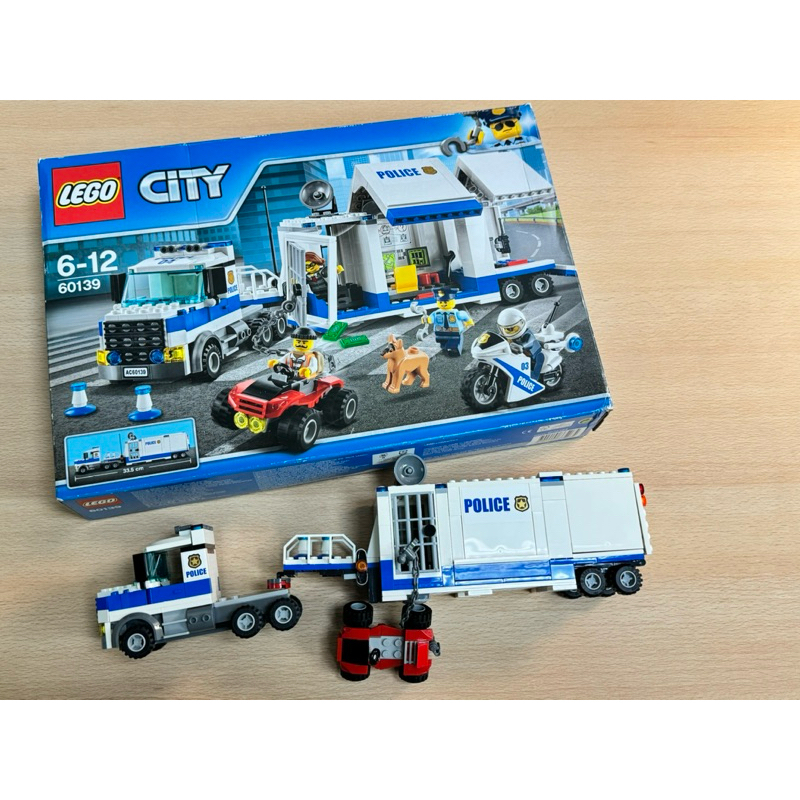 LEGO 樂高 60139 正版 行動指揮中心 警察車 （缺件） 城市系列盒 附原盒 商品全部如圖