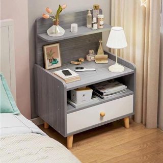 【優品家具】床頭櫃 現代簡約臥室小型輕奢高級感床邊櫃 出租房用簡易床頭置物架