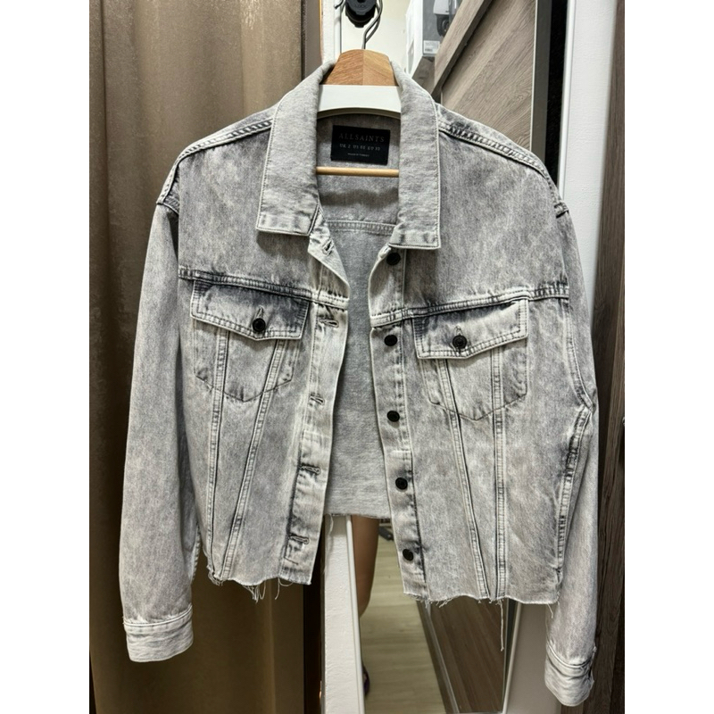 Allsaints Piper 寬鬆牛仔外套 UK2