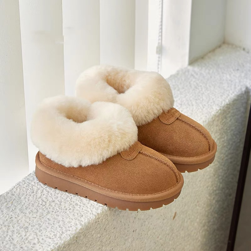 《全新》羊羔毛 寶寶短靴 保暖 內加絨 雪靴 駝色 16公分/台中市區可面交