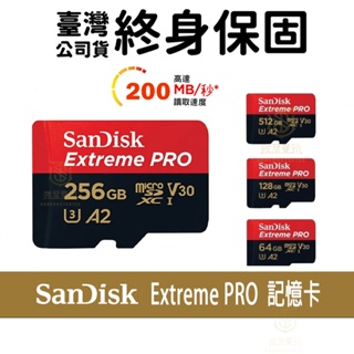 【就是要玩】SanDisk ExPRO 小卡 終身保固 32G 64G 128G 任天堂 SD記憶卡 A2 黑卡 A1