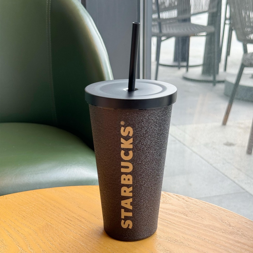 Starbucks官方正品！星巴克杯子2023咖啡寶藏系列流金款550ml流金不銹鋼吸管杯咖啡杯果汁珍奶茶奶昔茶水杯