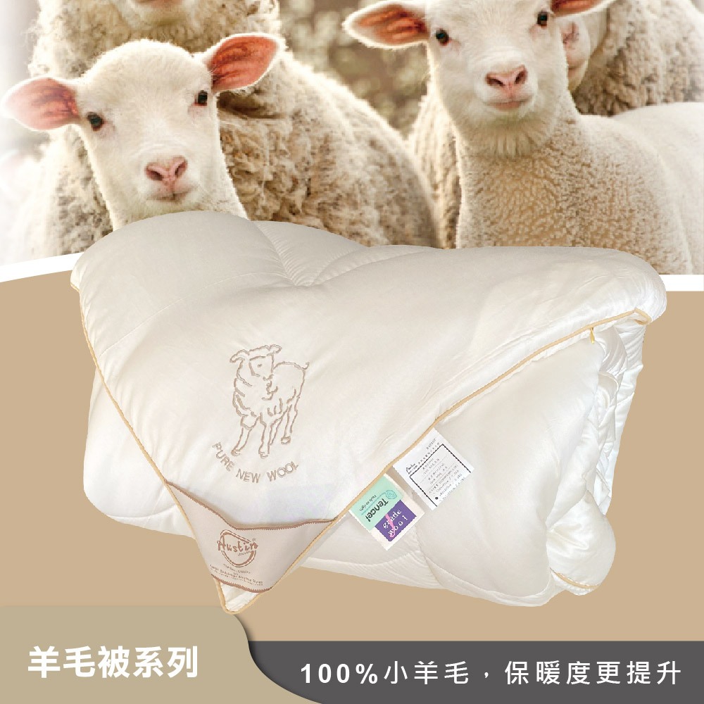 👉100%美麗諾澳洲小羊毛被👈 60支棉表布 100%小羔羊被 奧斯汀 認證 台灣製 MIT 小羊毛被 BA215